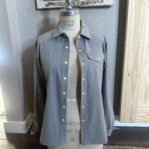 Stio Eddy water/wind resistant/spf protection long sleeve snap shirt